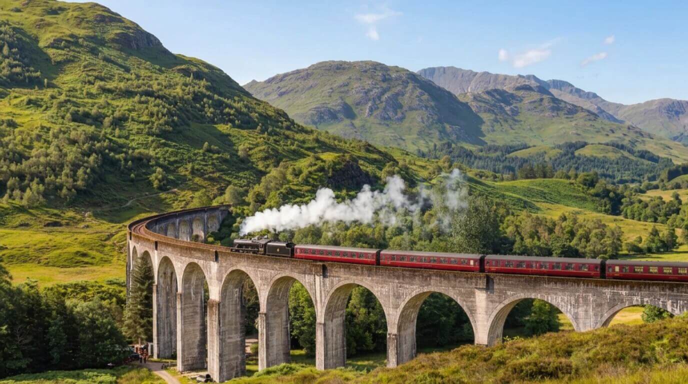 Glenfinnan Viadukt Zug